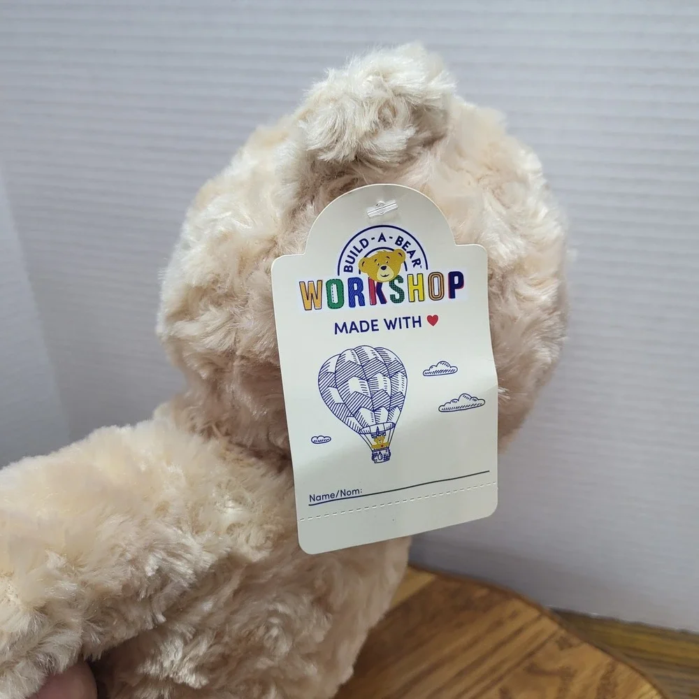 NWT Build A Bear Workshop Plush Happy Hugs IV Teddy Bear Tan Stuffed Animal Toy